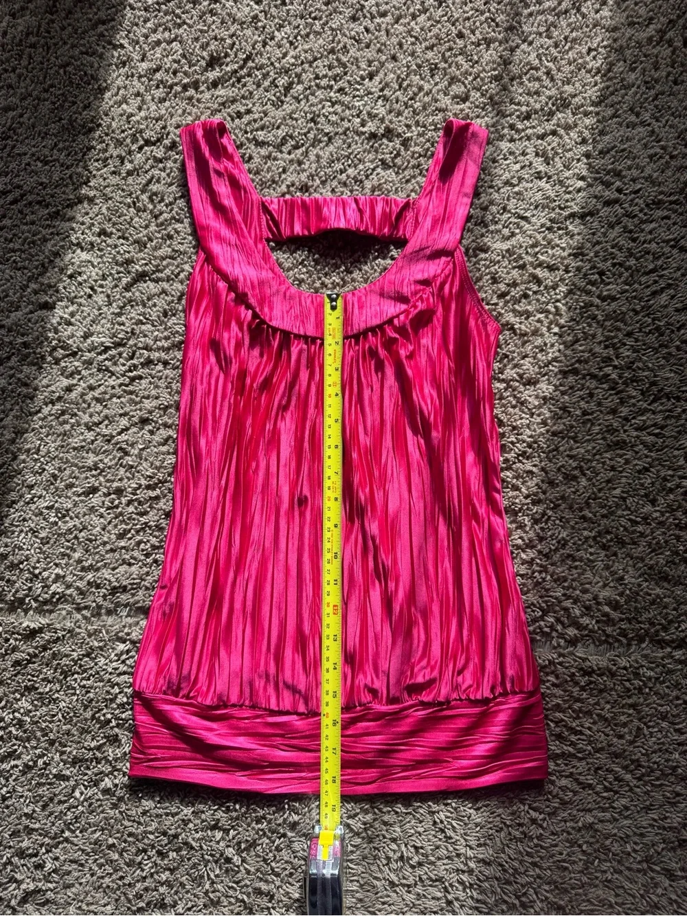 Byer California Fuchsia Pleated Tank Top - Picture 5 of 7